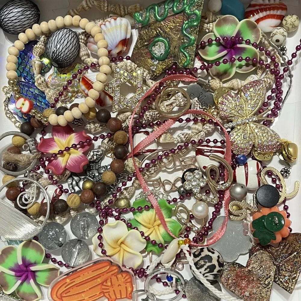 VTG - Now Repurpose Broken Jewelry Beads Harvest Craft Supply Parts 1#11.5oz